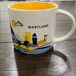 Starbucks Maryland Mug with Yellow Interior